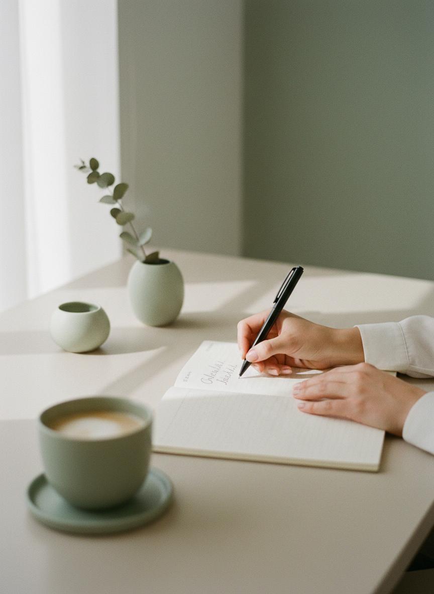 Mains écrivant, symbole d'expertise administrative et comptable MindOff